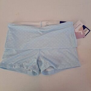 JoyLab Low-Rise Shorts Womens Medium Blue Polka Dot NWT Moisture Wicking
